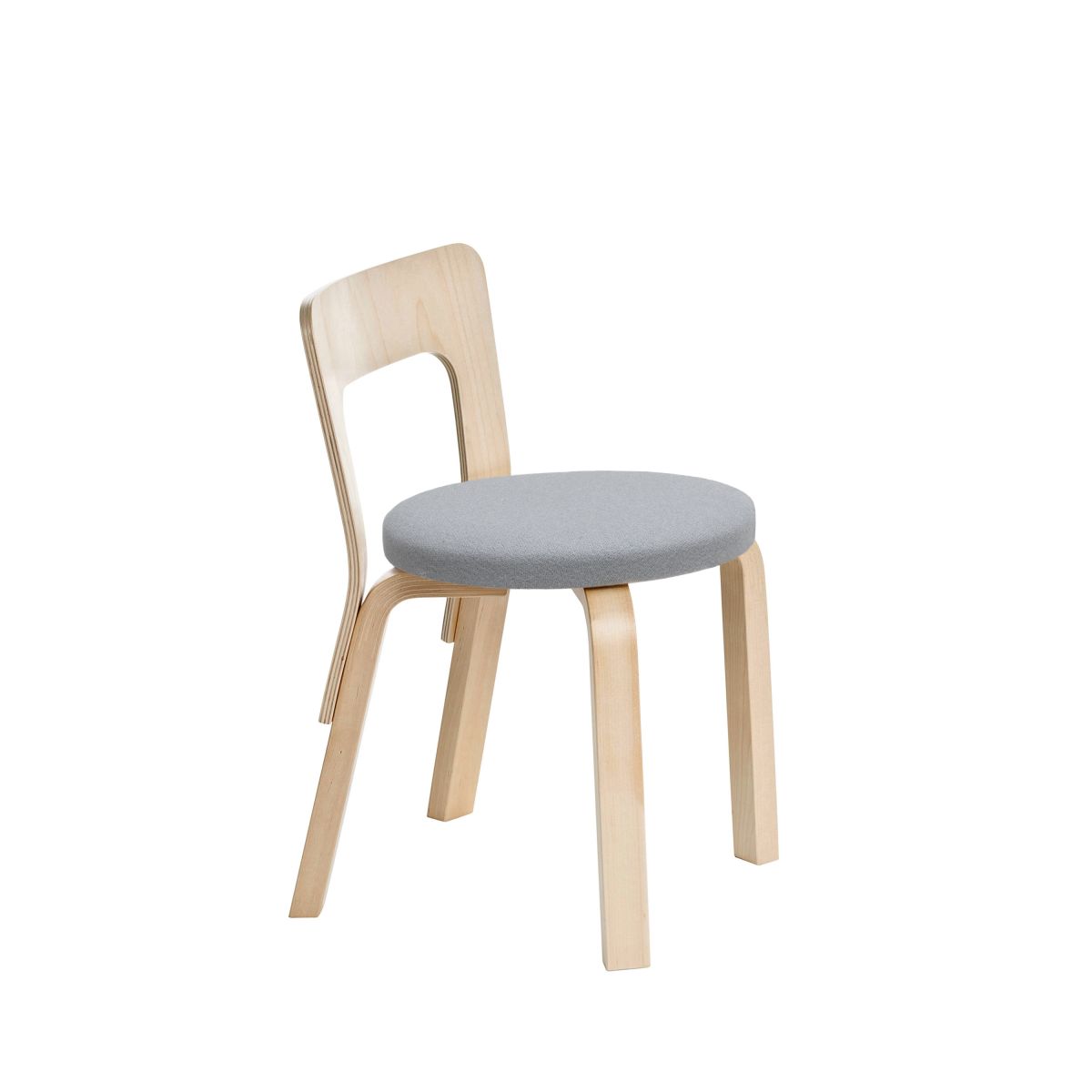 Children's Chair N65 legs birch_seat fabric upholstery_F