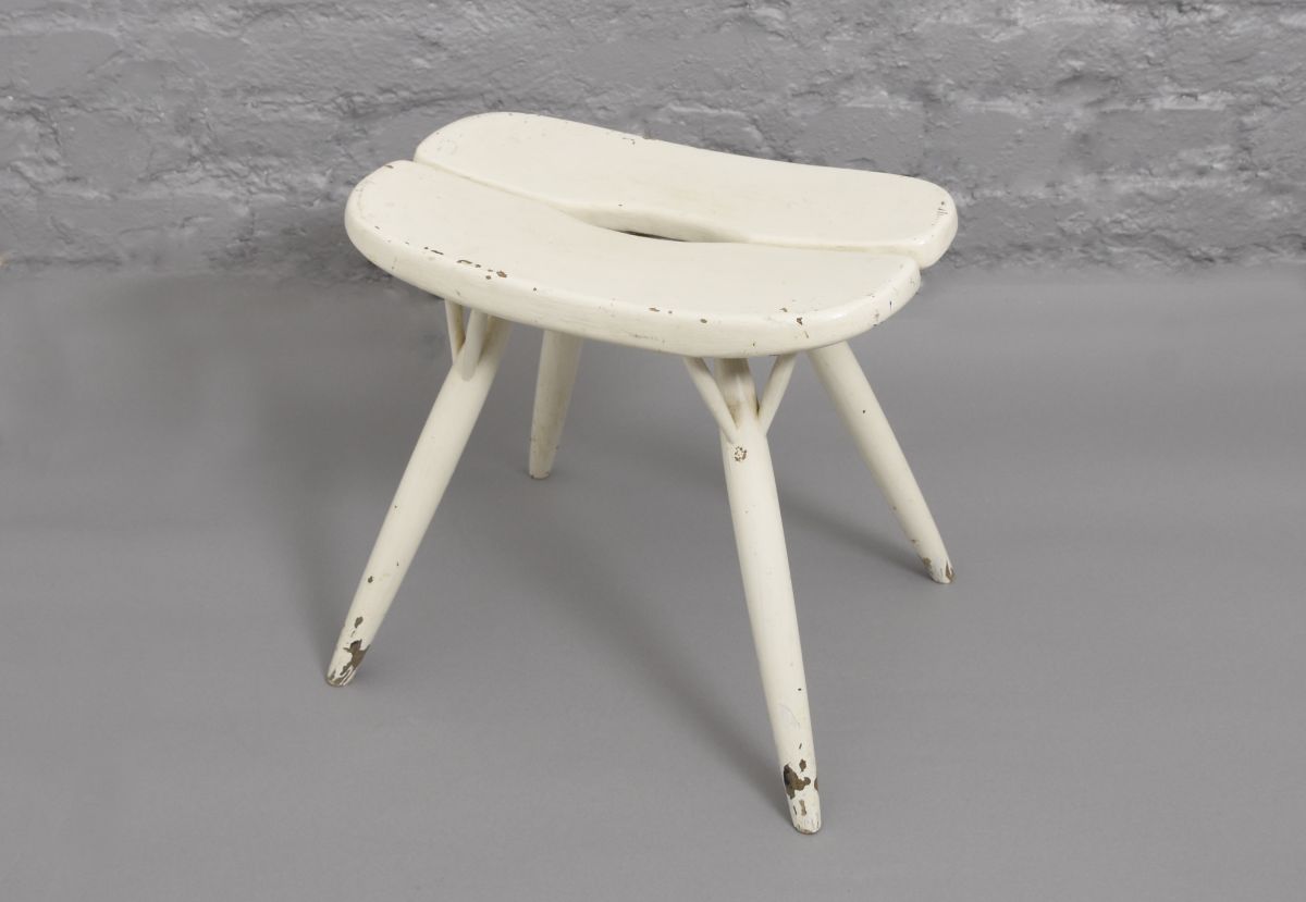 Tapiovaara-Pirkka-Stool-painted-white