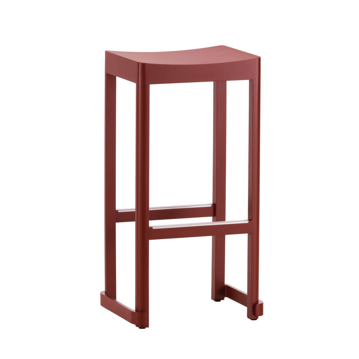 Atelier Bar Stool 75 cm beech dark red_F