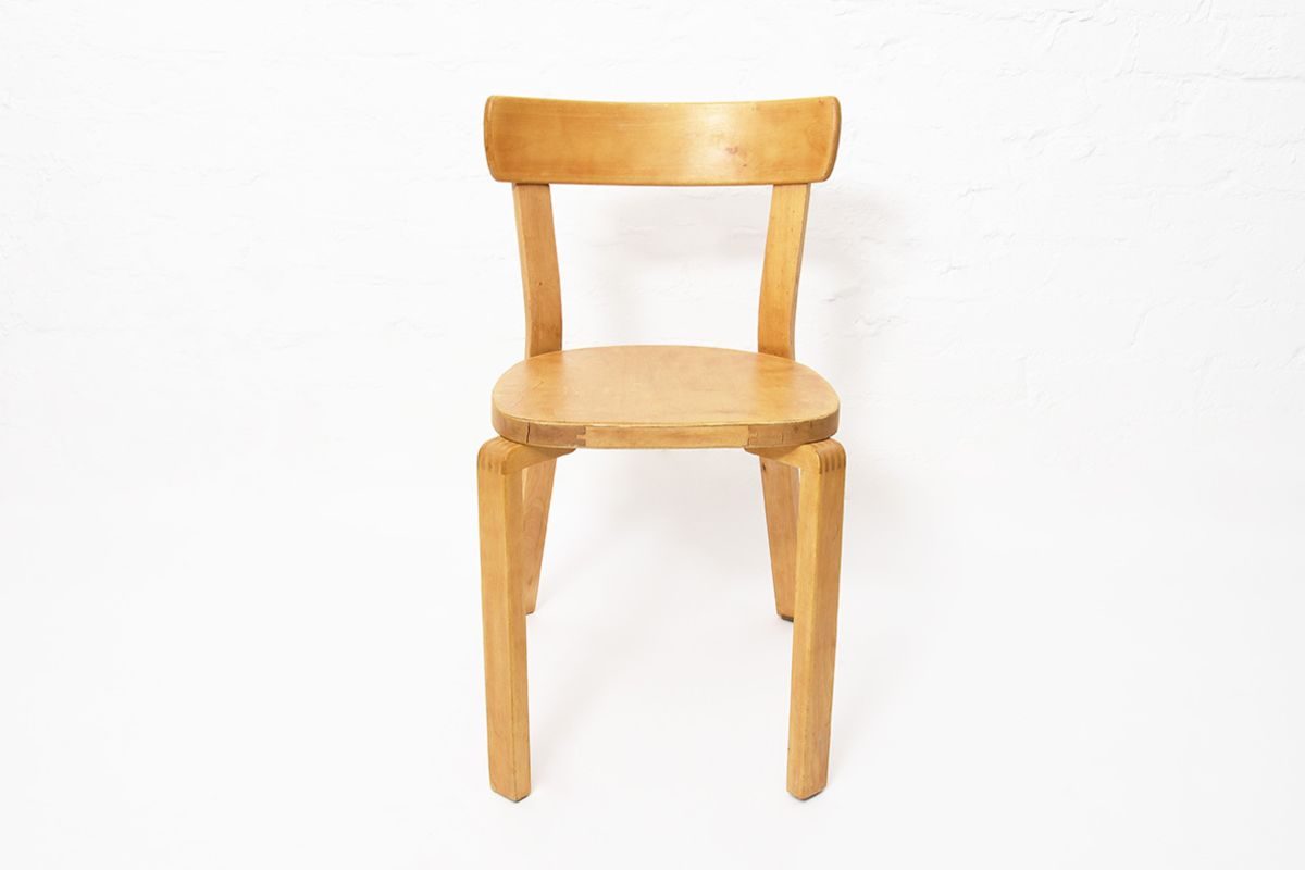 Artek - Chair 69 with Finger Joint L-Legs (War Time Version)