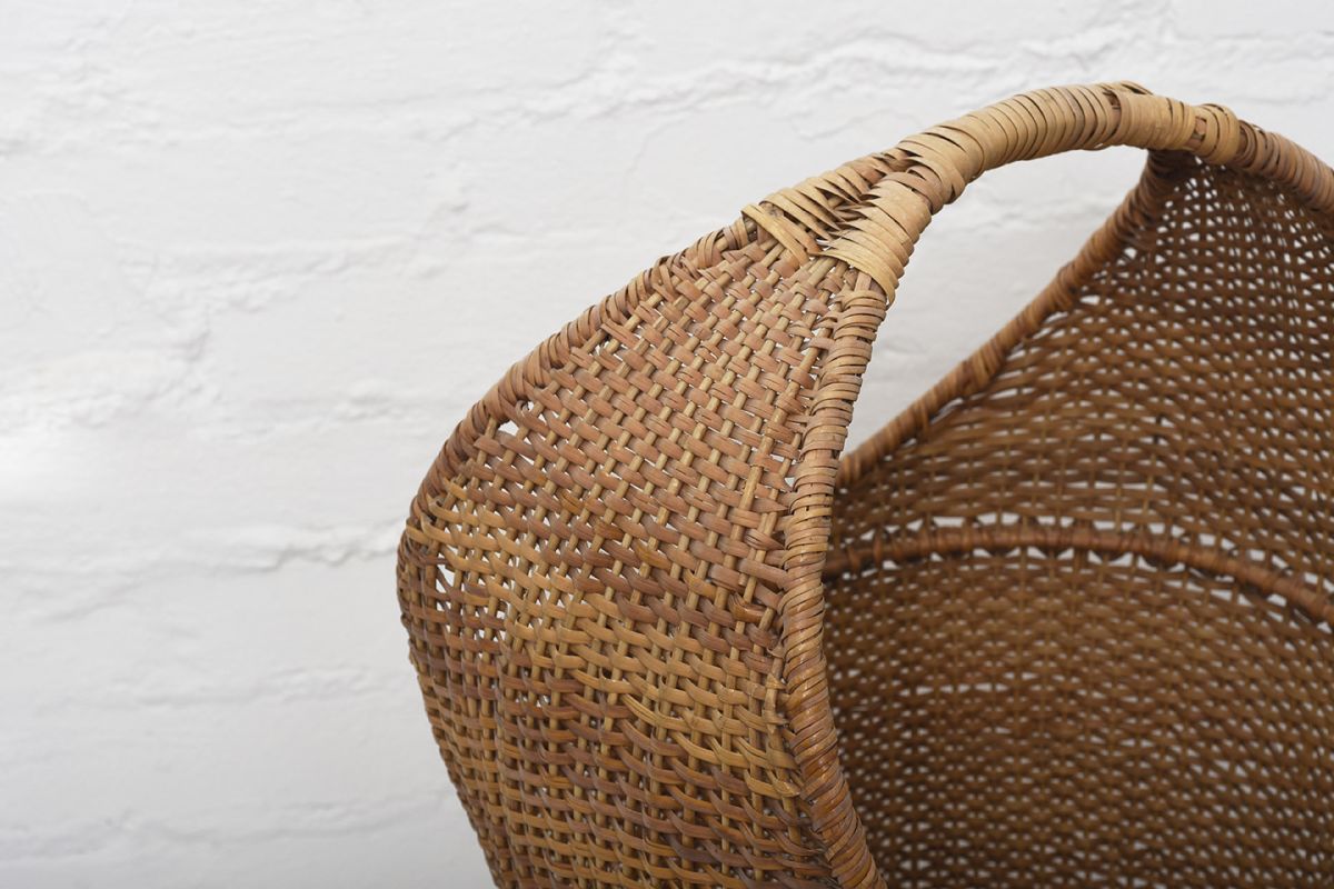Artek Large Finnish Rattan Floor Basket