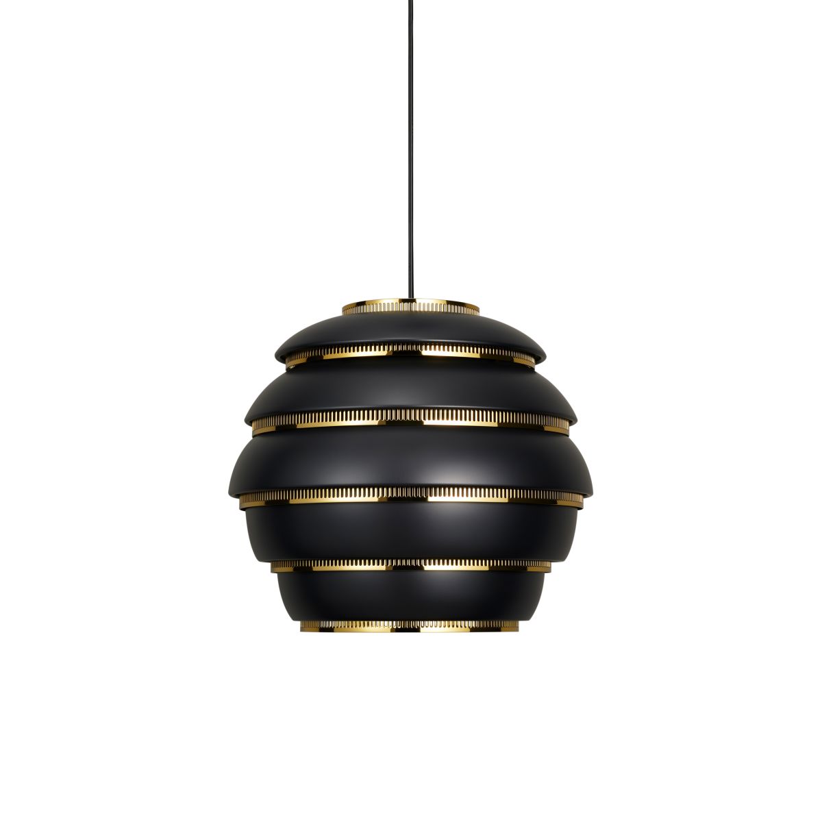 A331_Beehive_pendant_light_black_brass