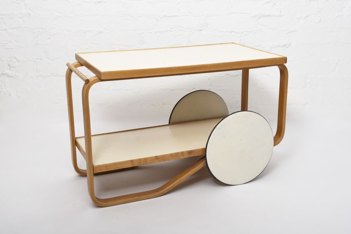 Aalto 901 Tea Trolley Bone White