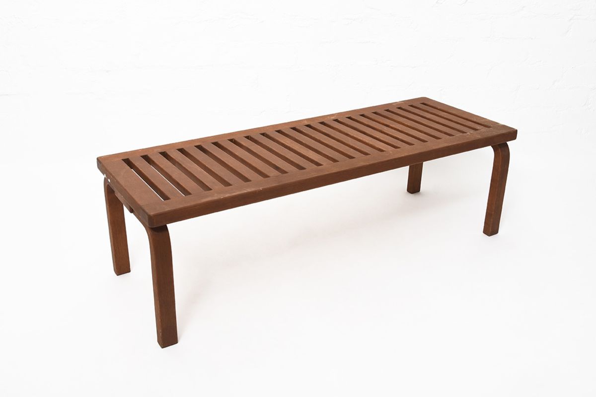 Aalto Bench153 A Low Walnut details1