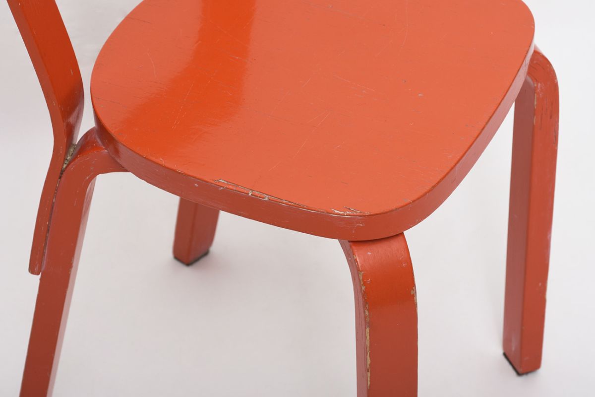 Alvar Aalto E65 Chairs Red details5