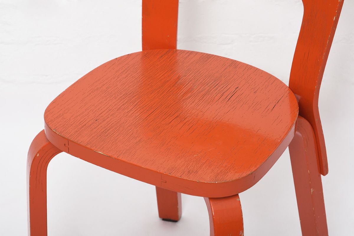 Alvar Aalto E65 Chairs Red details6