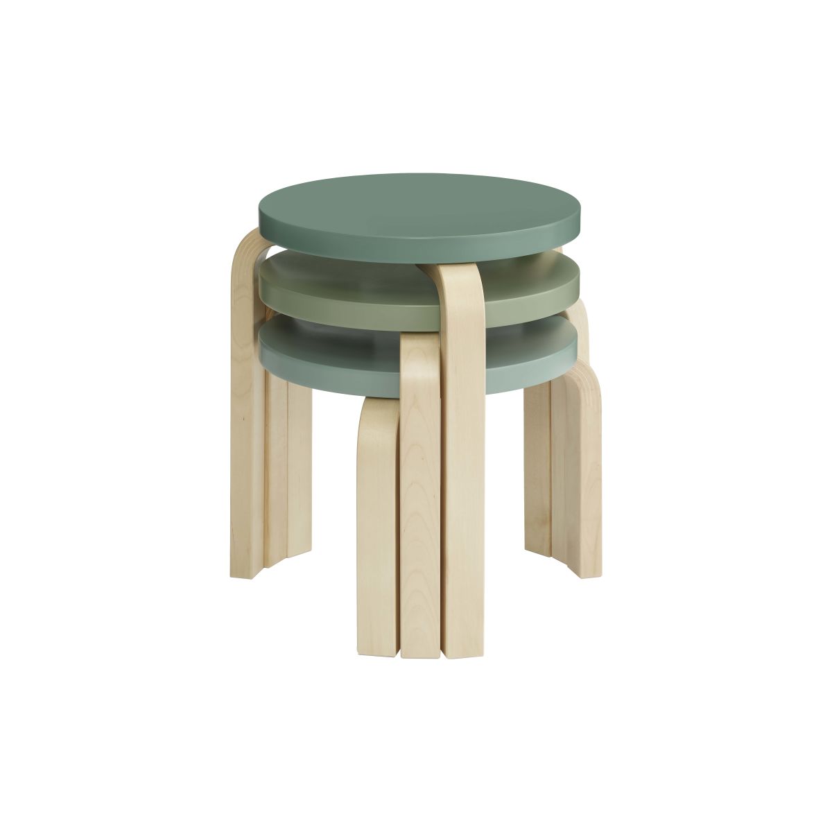 Stool 60 Nesting Set in custom colour stack cutout min