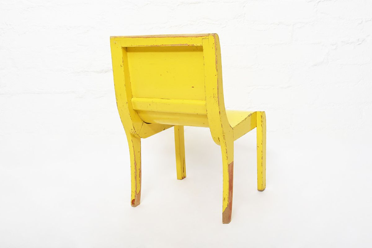 Yellow Finnish Kids Chair details3