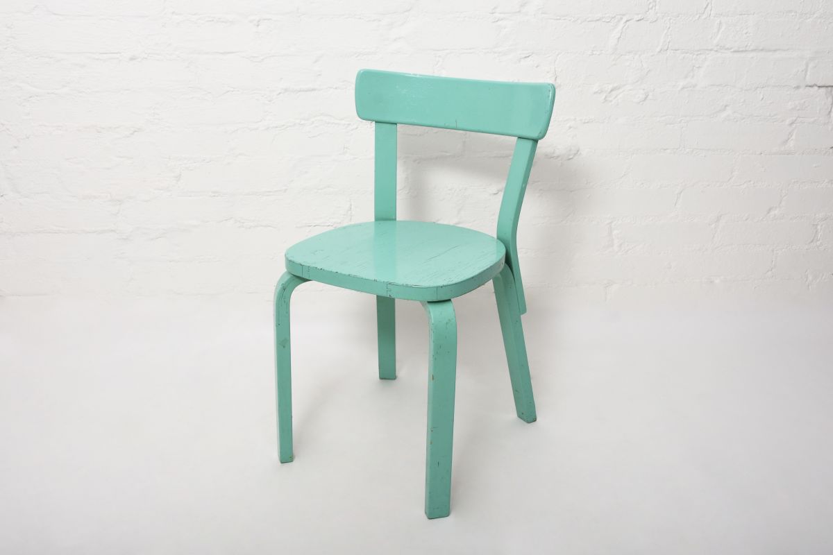 Aalto Chair69 Patinated Turquoise Paint