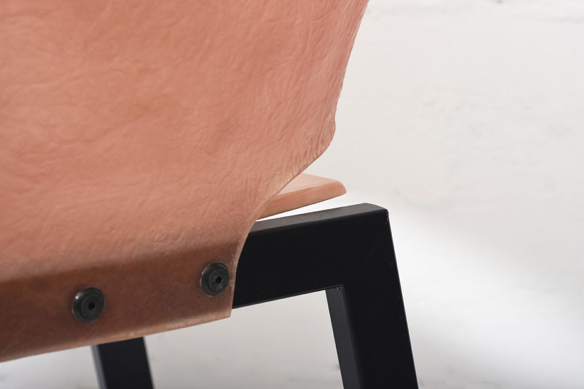 Stefan Lindfors Fiberglass Chair pink details7