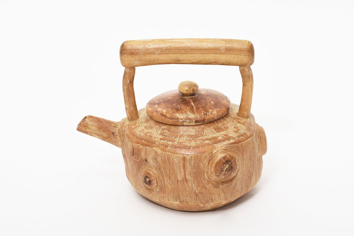 Finnish Carved Burl Coffee Pot