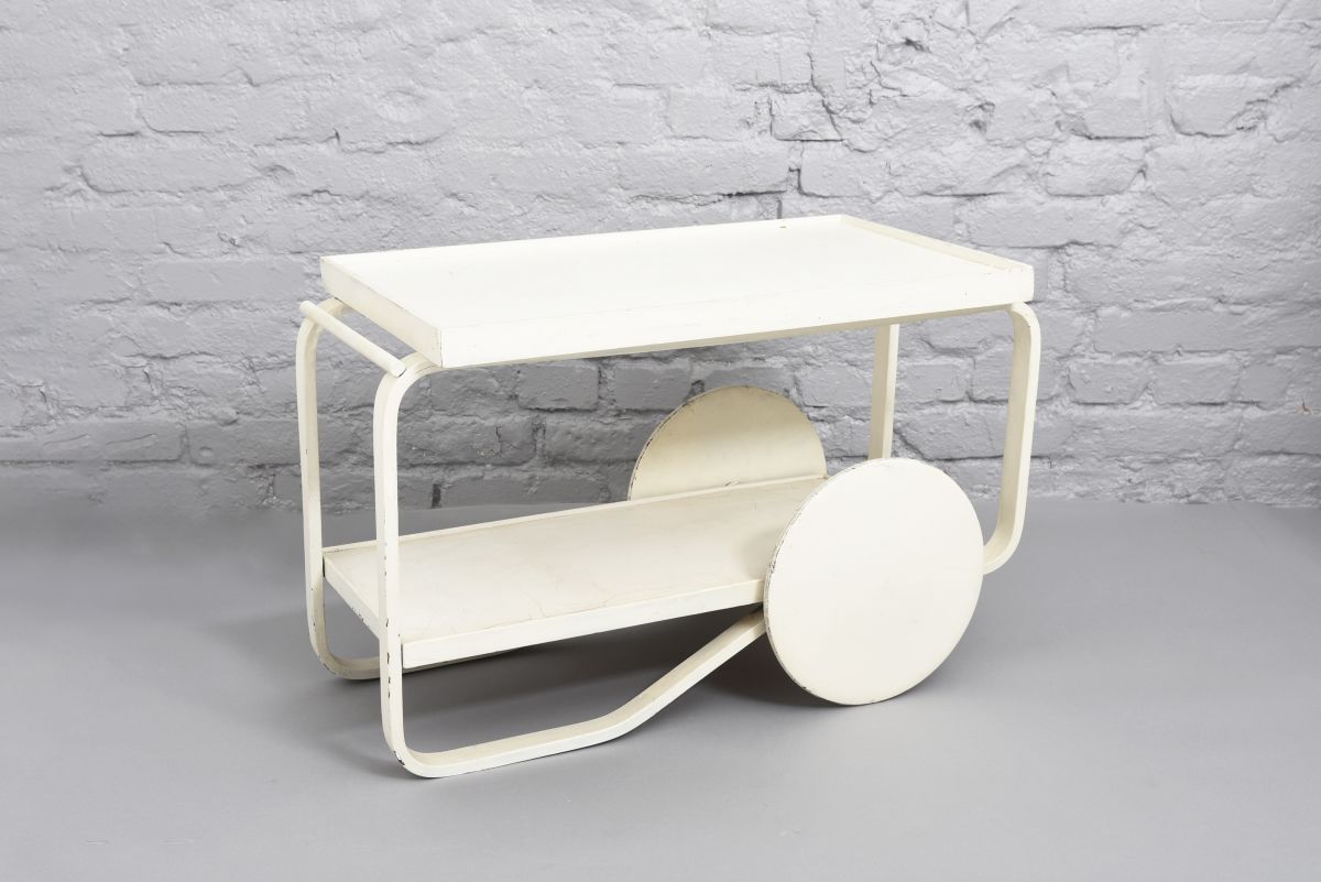 Aalto Alvar Tea trolley 901 white painted