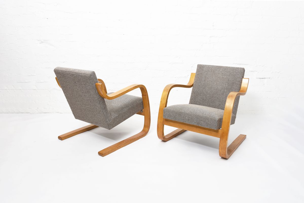 Aalto Alvar Armchair 42 glay pair