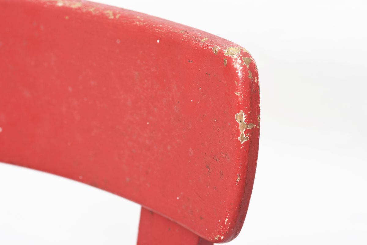 Aalto Alvar Chair 69 war leg red paint 03