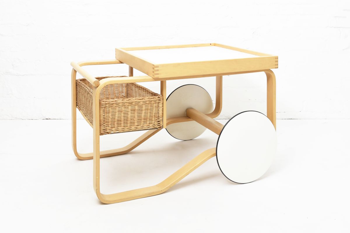 Aalto Alvar Tea trolley 900 white