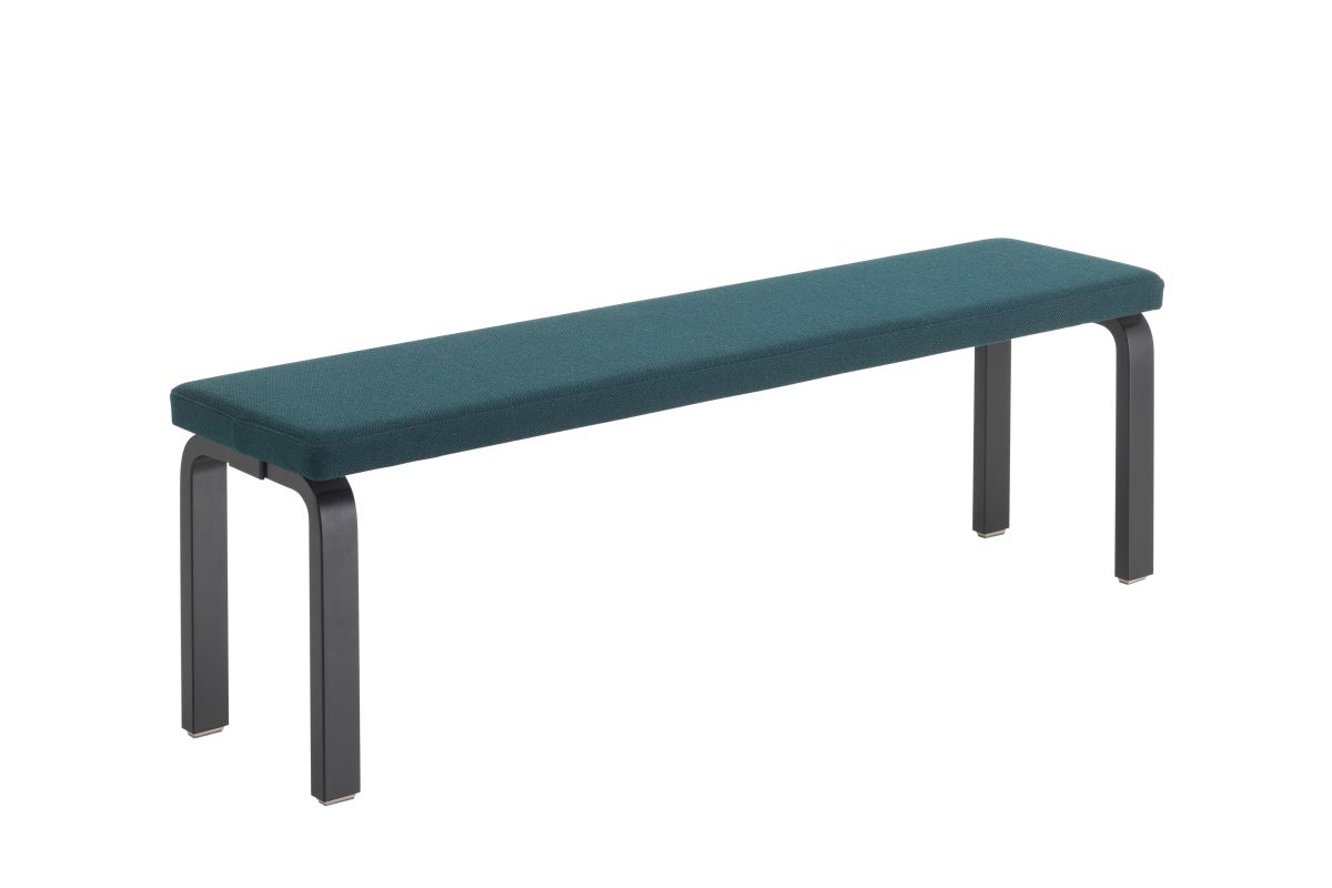 Bench 168B legs black lacquered, upholstered_cut-out