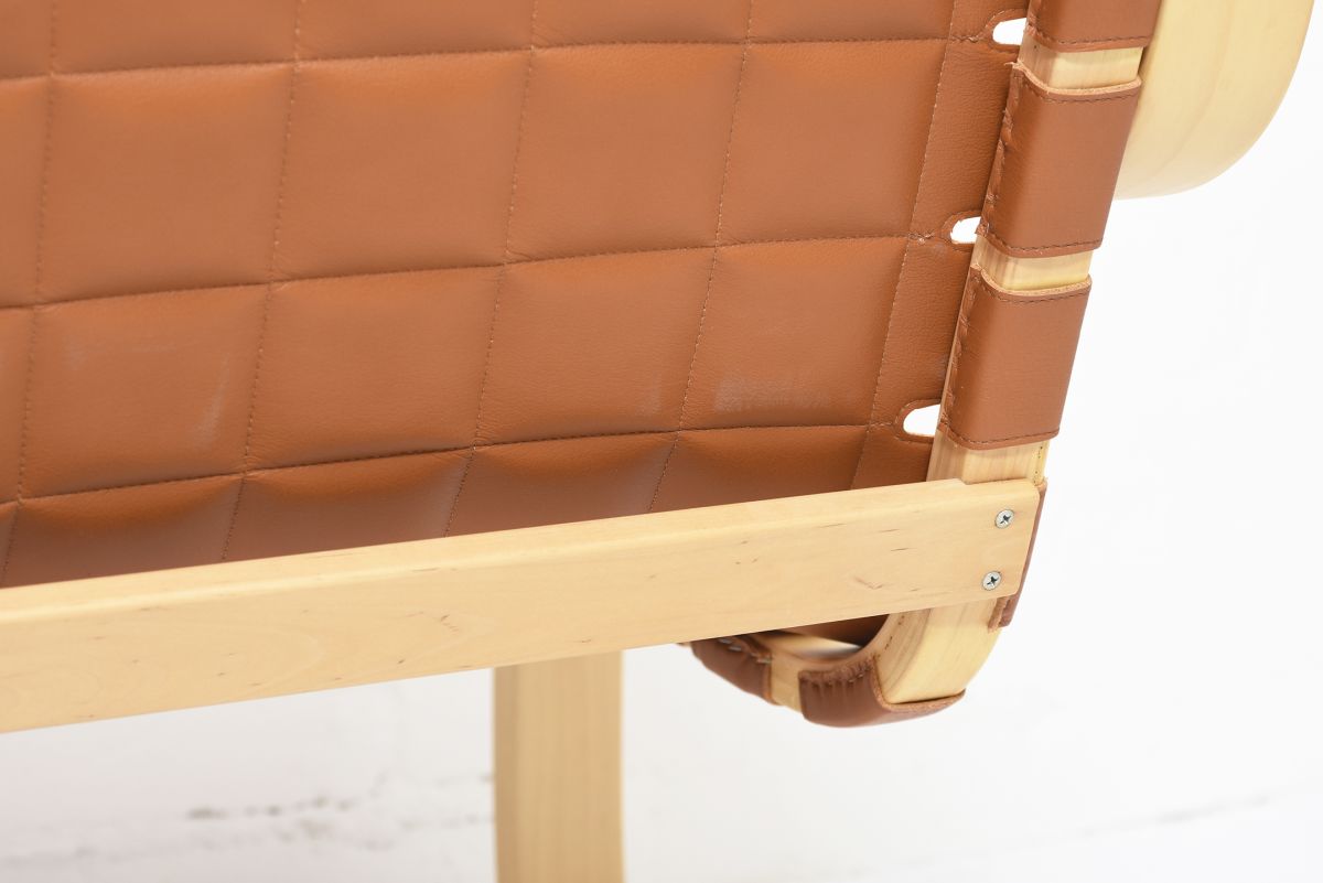 Aalto Alvar A406 cognac leather 1980s 09