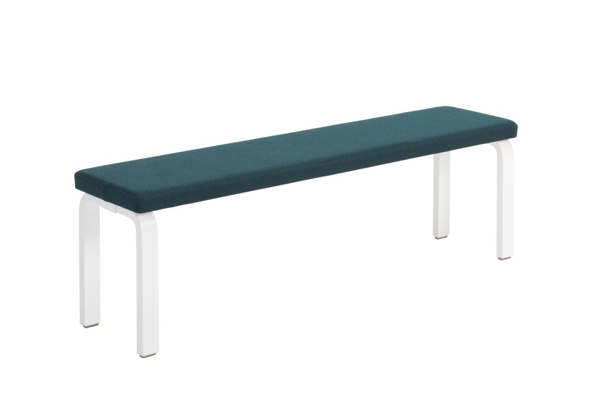 Bench 168B legs white lacquered, upholstered_cut-out