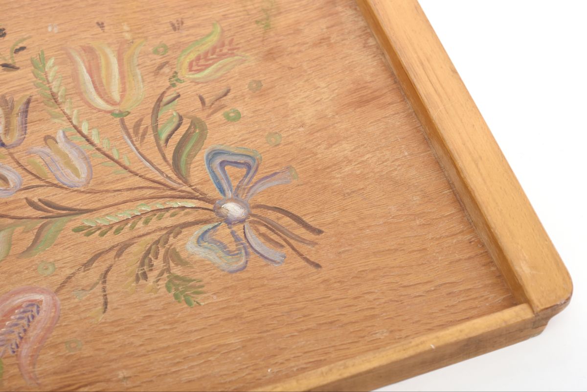 Aalto Aino Wooden tray with floral images 02