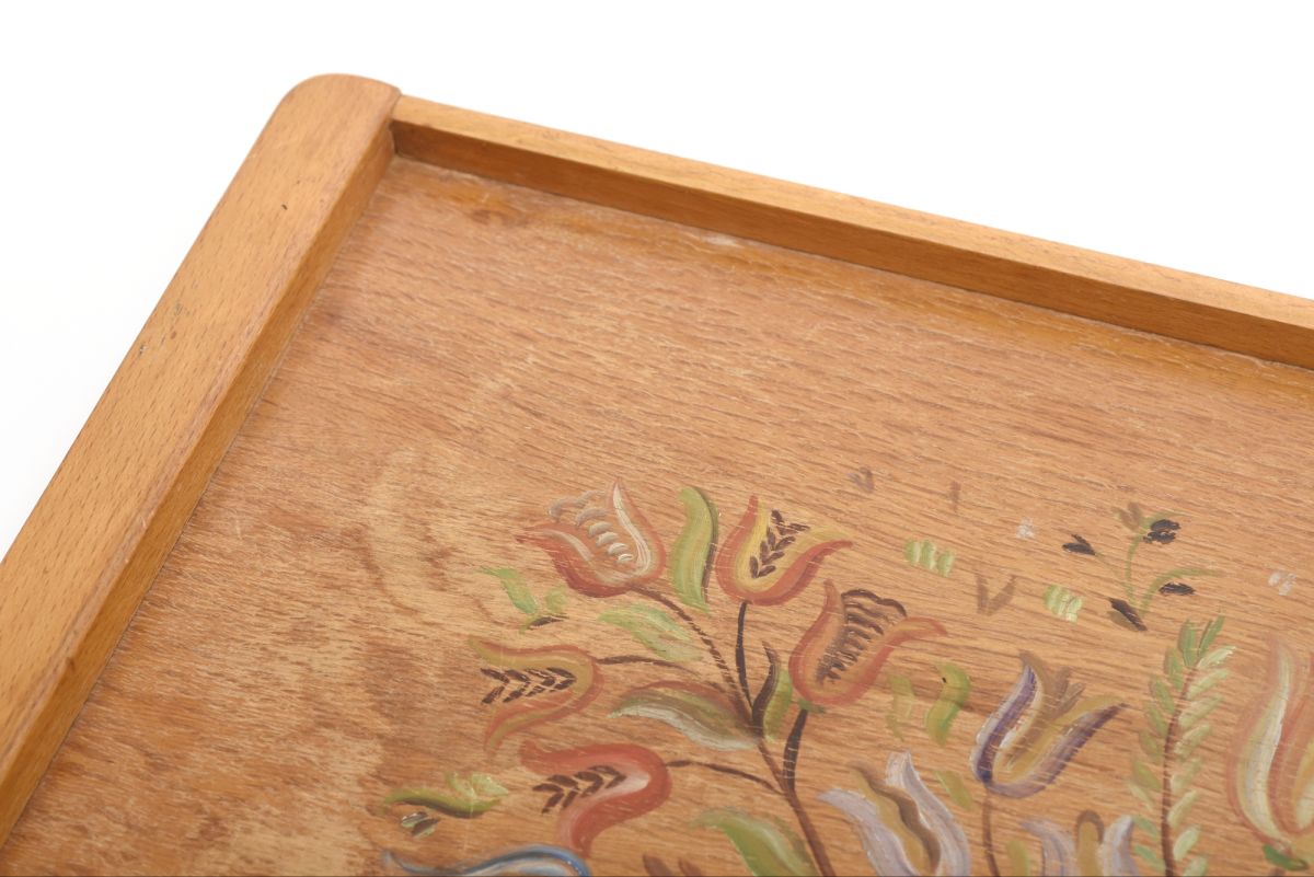 Aalto Aino Wooden tray with floral images 01