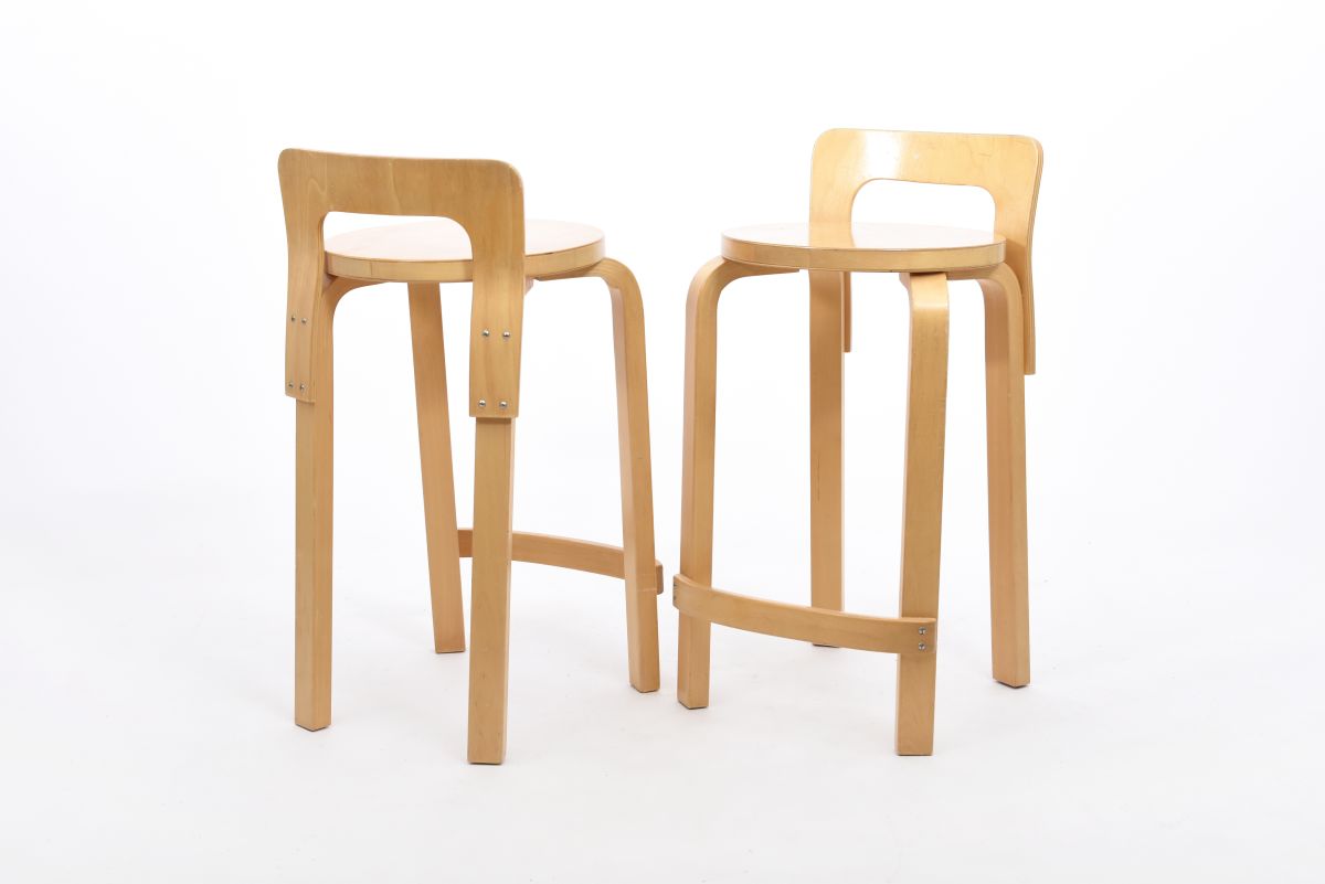 Aalto Alvar Chair K65 birch pair