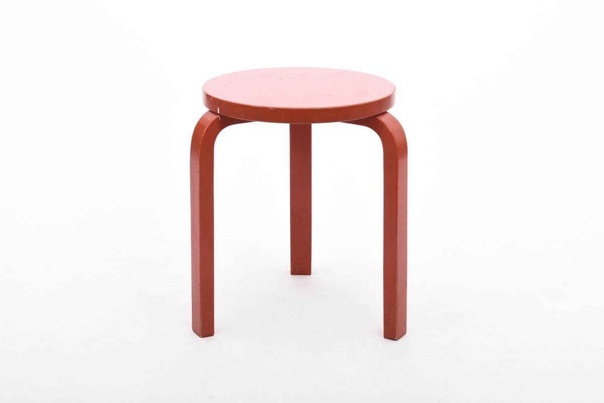 Aalto Alvar stool 60 red paitn