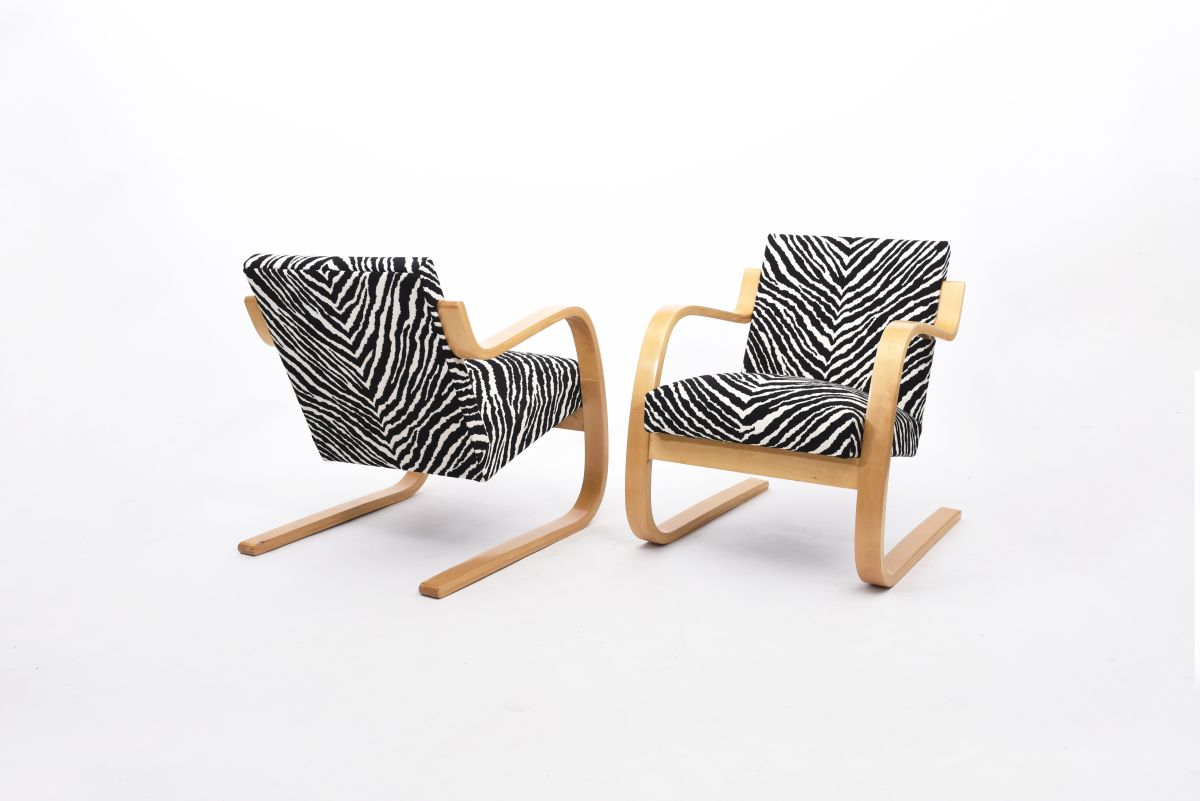 Aalto Alvar armchar 402 zebra pair