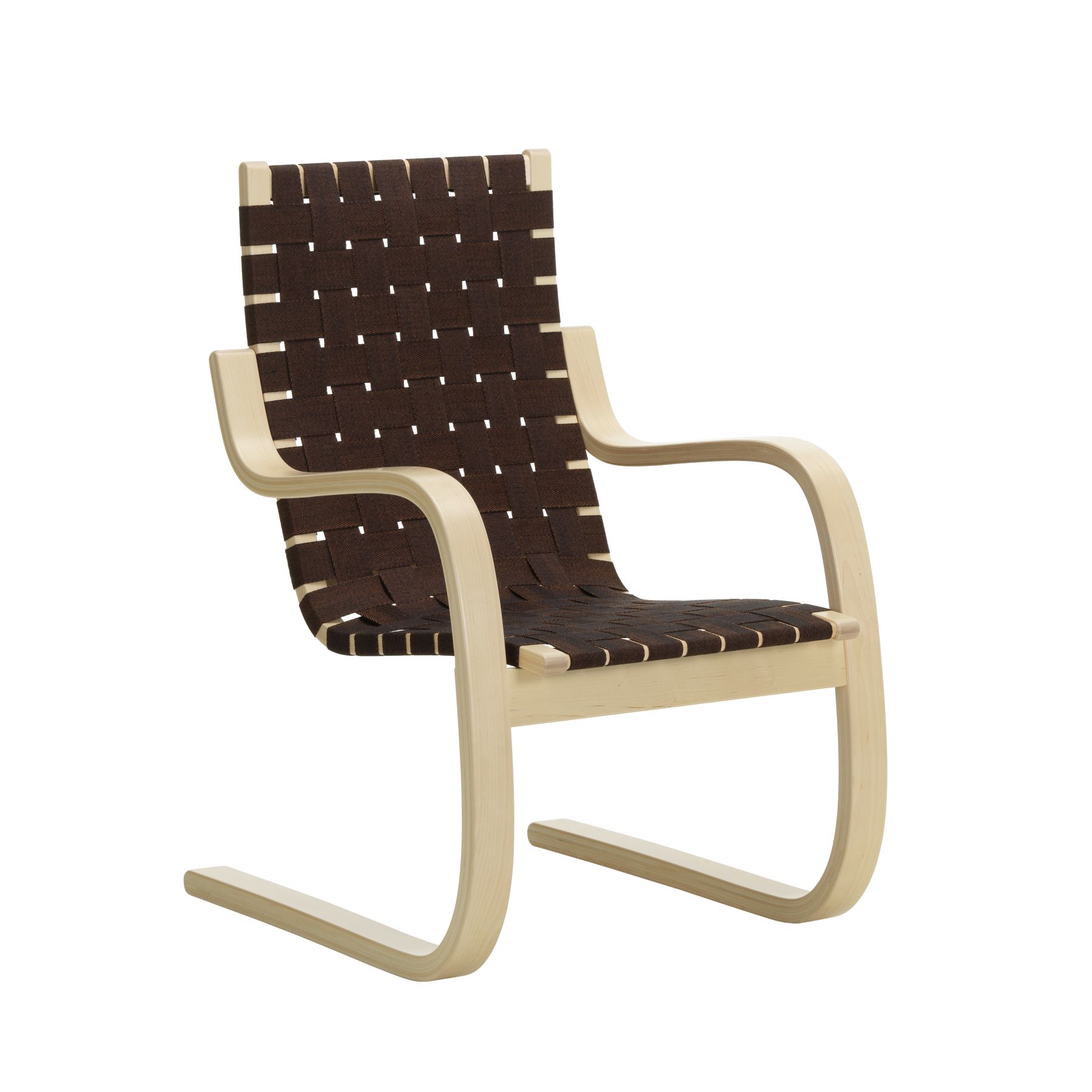 Artek Alvar Aalto Lounge Chair 406 whit e webbing