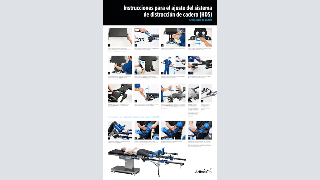 Instrucciones para el montaje del sistema de distracción de cadera (HDS)