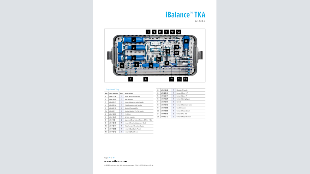 iBalance™ TKA (AR-613-S)