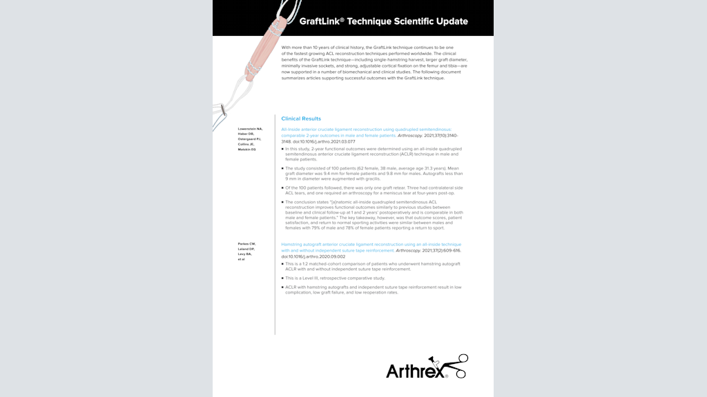 GraftLink® Technique Scientific Update