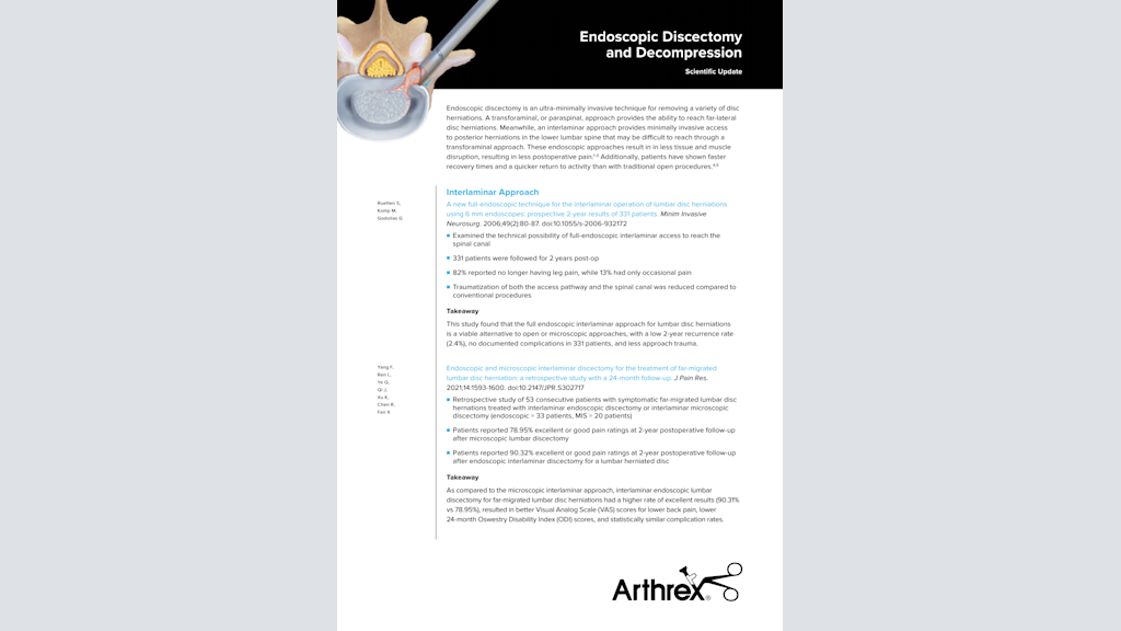 Endoscopic Discectomy and Decompression