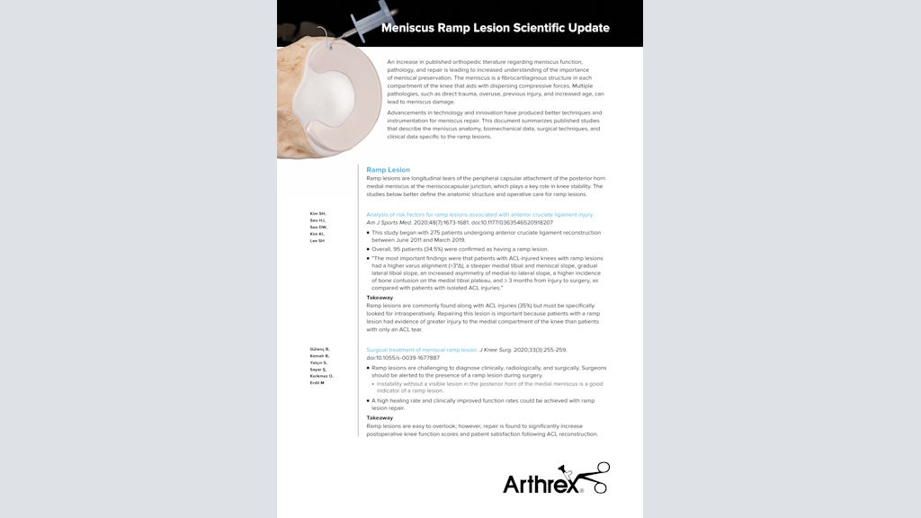 Meniscus Ramp Lesion Scientific Update