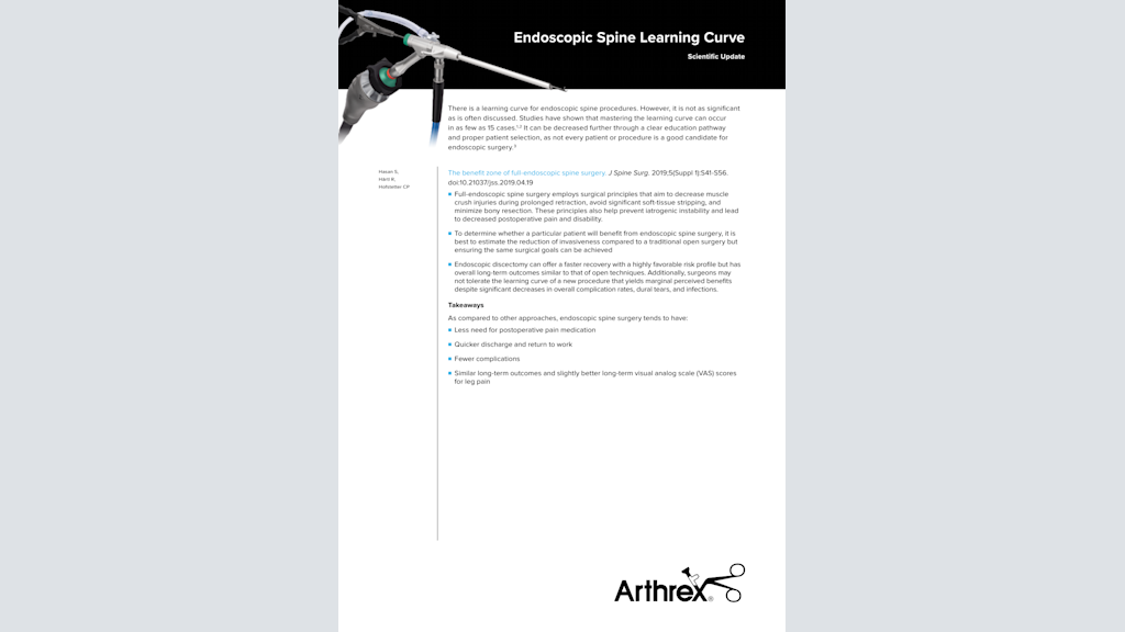 Endoscopic Spine Learning Curve