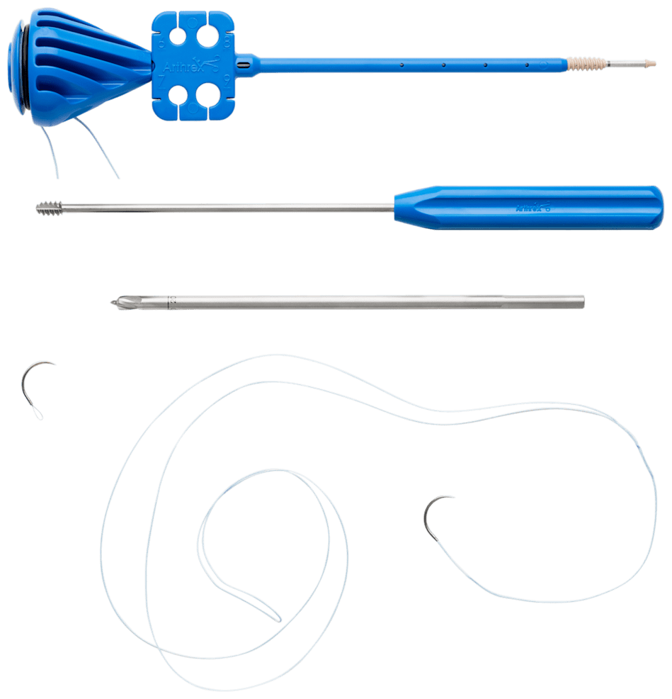 Birmingham Biceps Implant System (includes: 5.5 mm PEEK SwiveLock, FiberLink Plus, 5.5 mm Pilot-Headed Reamer, 5.8 mm Tap and Free Needle)