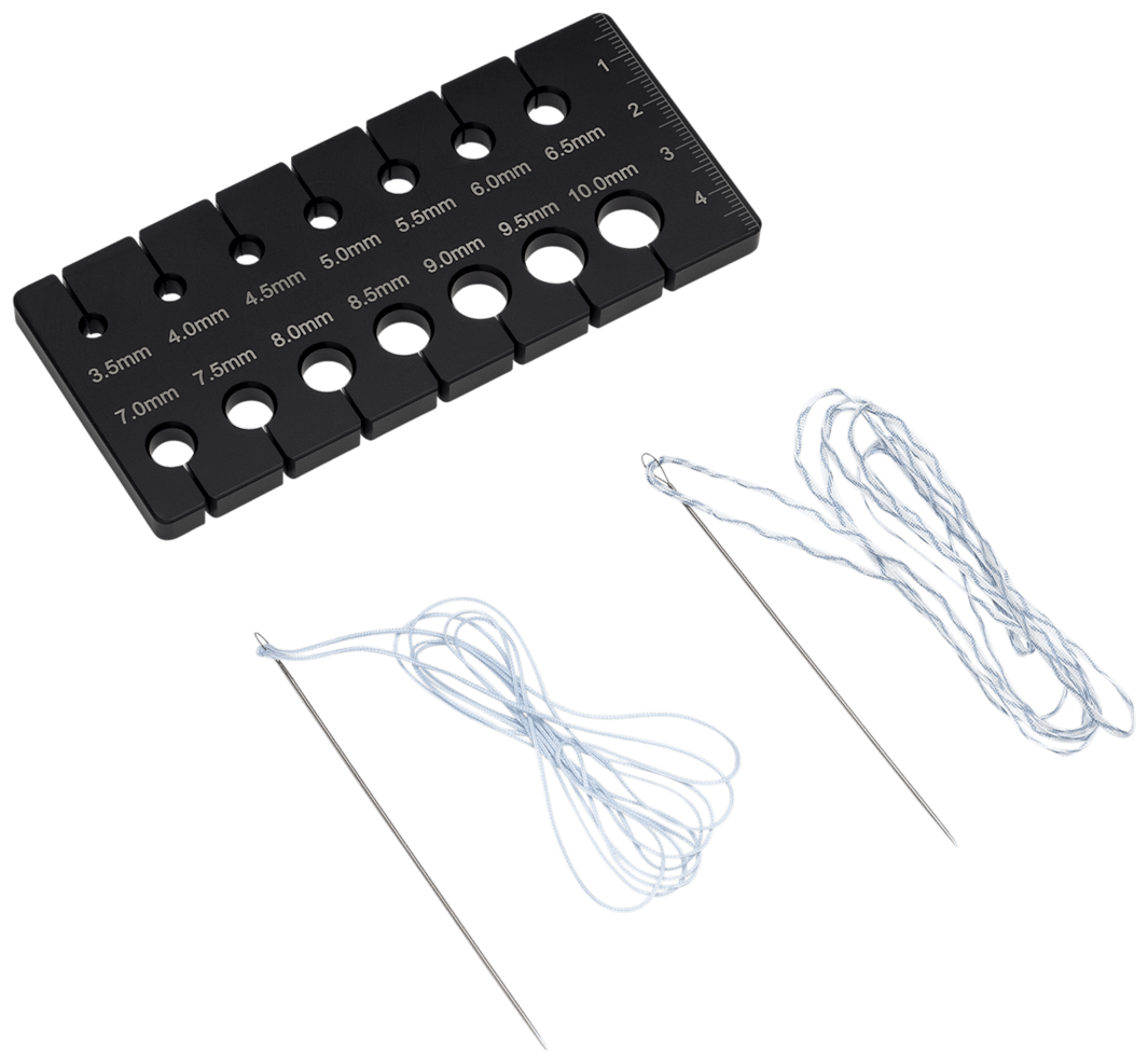 Tenodesis Graft Sizing Kit with FiberLoop SutureTape with Needle, With Tendon Sizer, #0 FiberLoop Suture with Needle, and 1.3 mm FiberLoop SutureTape Suture with Needle