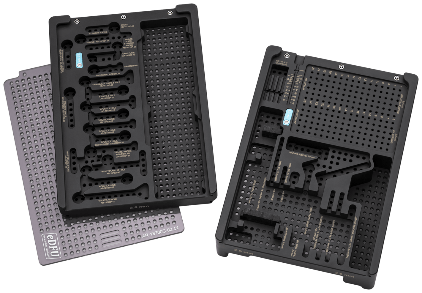 Mini Comprehensive Fixation System, 2.0 mm Module Caddy with Lid