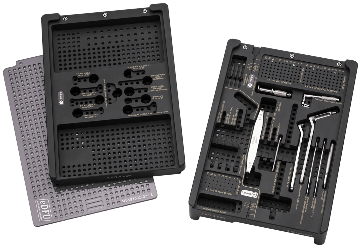 Mini Comprehensive Fixation System, 1.0 / 1.4 mm Set