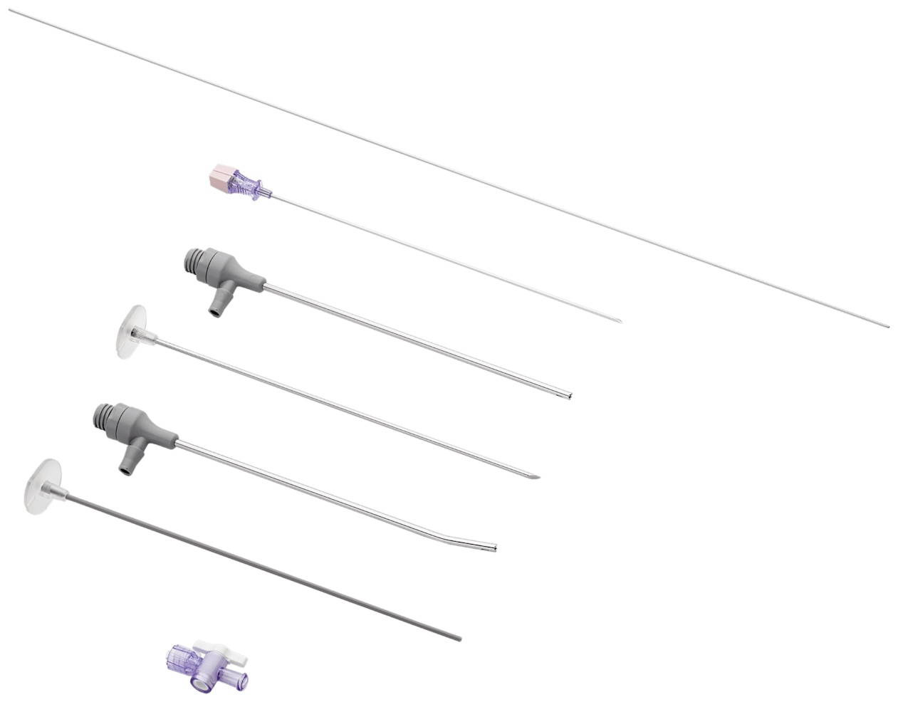 NanoNeedle Scope High-Flow-Operative-Schaft-Kit (mit Kronenspitze und Spüllöchern), 180 mm