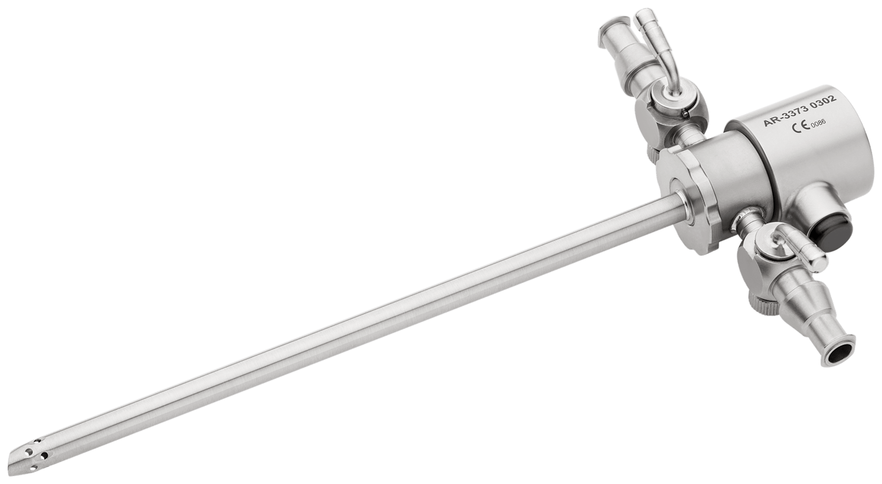 Arthroskopschaft High-Flow, 2 Hahn, für 3 mm Optik, mit Spüllöcher