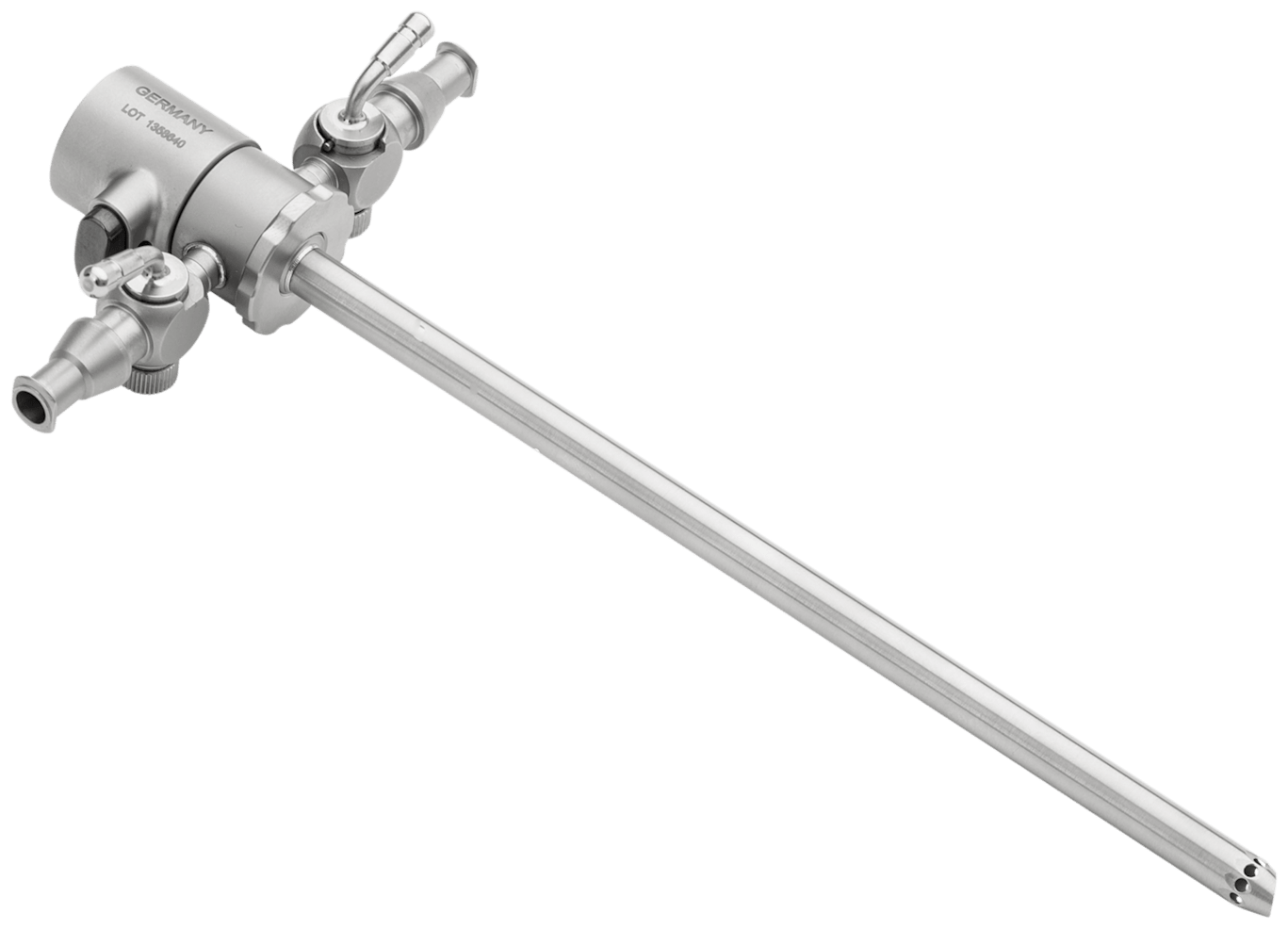 Arthroskopschaft High-Flow, 2 Hahn, für 4 mm Optik, mit Spüllöcher