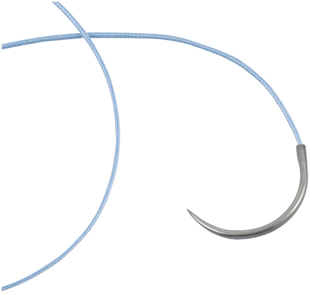 Collagen Coated #2 FiberWire, 38" (Blue) w/Tapered Needle, 26.5 mm 1/2 circle, 12/box