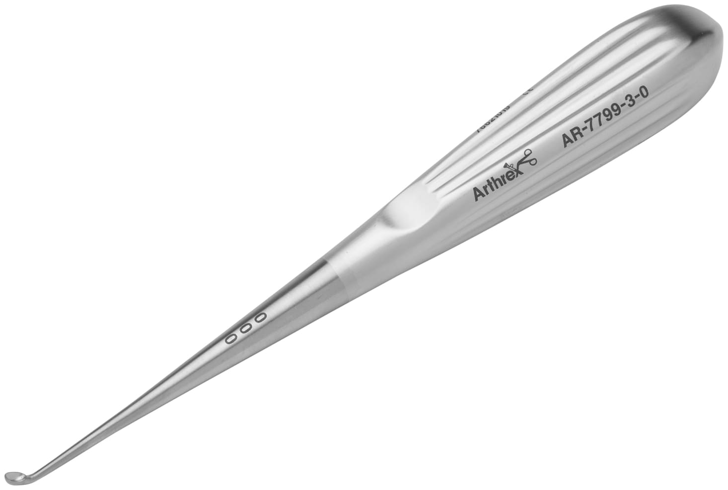 Curette, #3-0, 7 inches long, 45° Tip