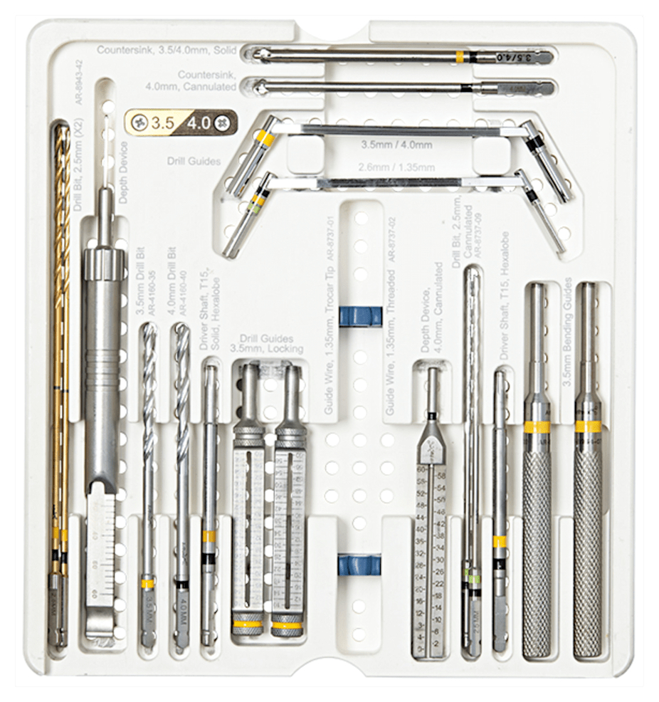 Instrument Caddy, Comprehensive Fixation System, 3.5 / 4.0 mm