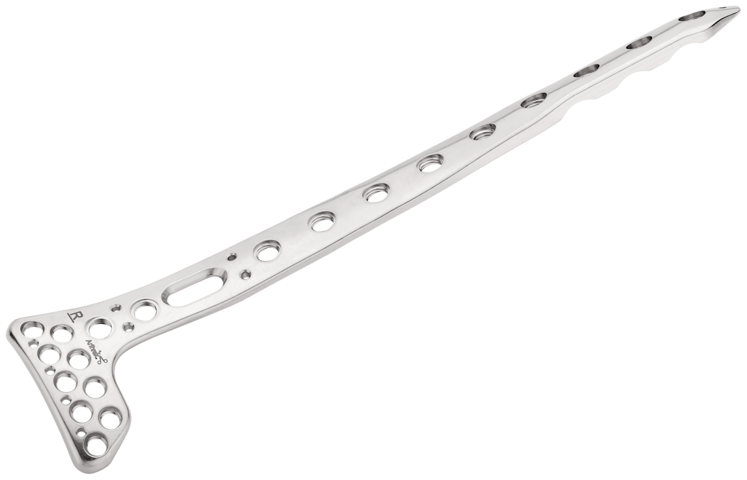 Anterolaterale distale Tibiaplatte, rechts, SS, 12-Loch