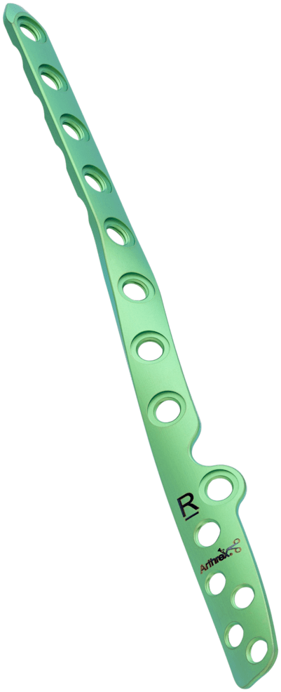 Posterolateral Anatomic Distal Fibula Plate, Right, Titanium,  10 Hole