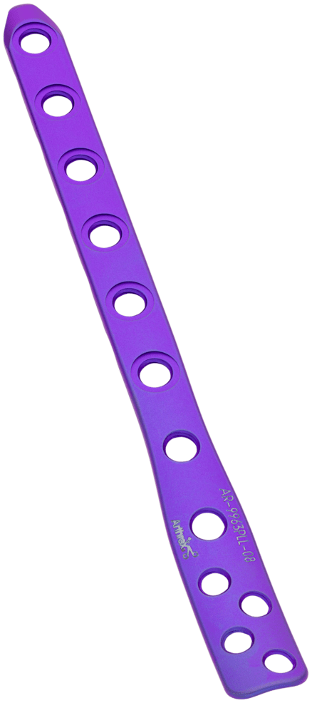 Posterolateral Distal Fibula Plate, Locking, Titanium, 8 Hole