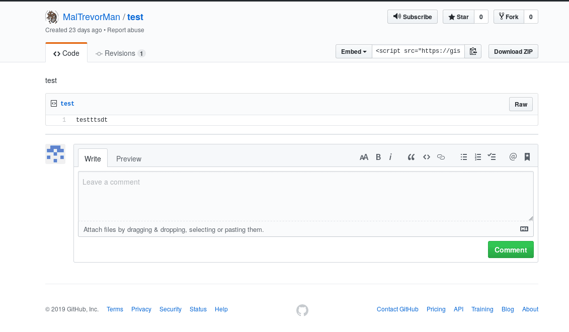 @MalTrevorMan GitHub gist