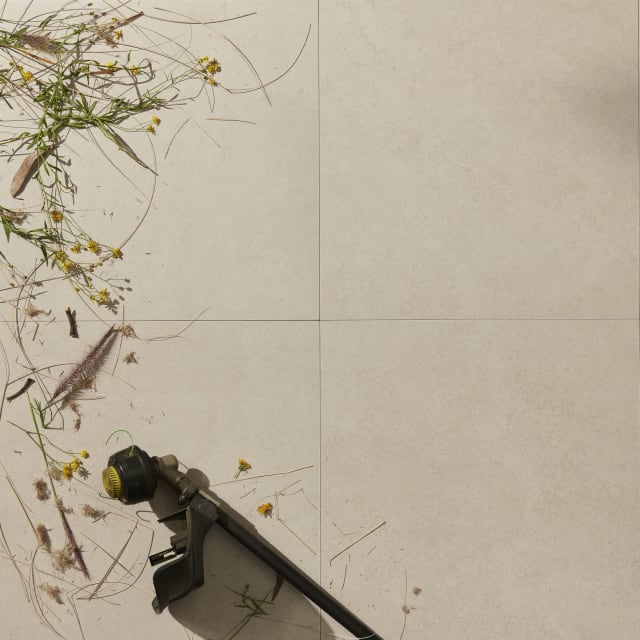 Malmo Porcelain Pavers grass and gaden tool props